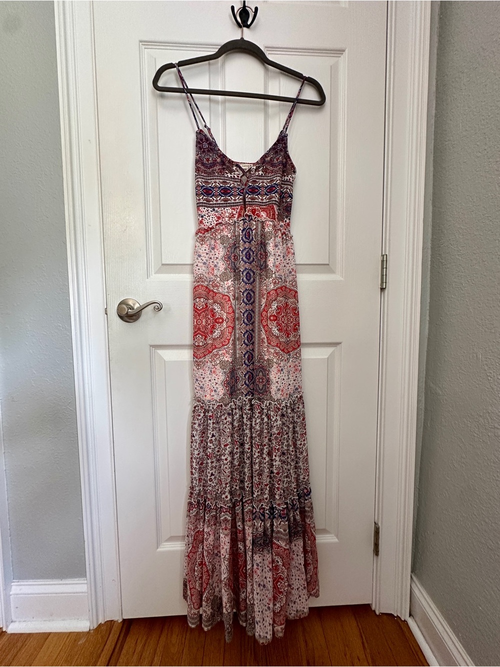 Boho Paisley Print Maxi Dress